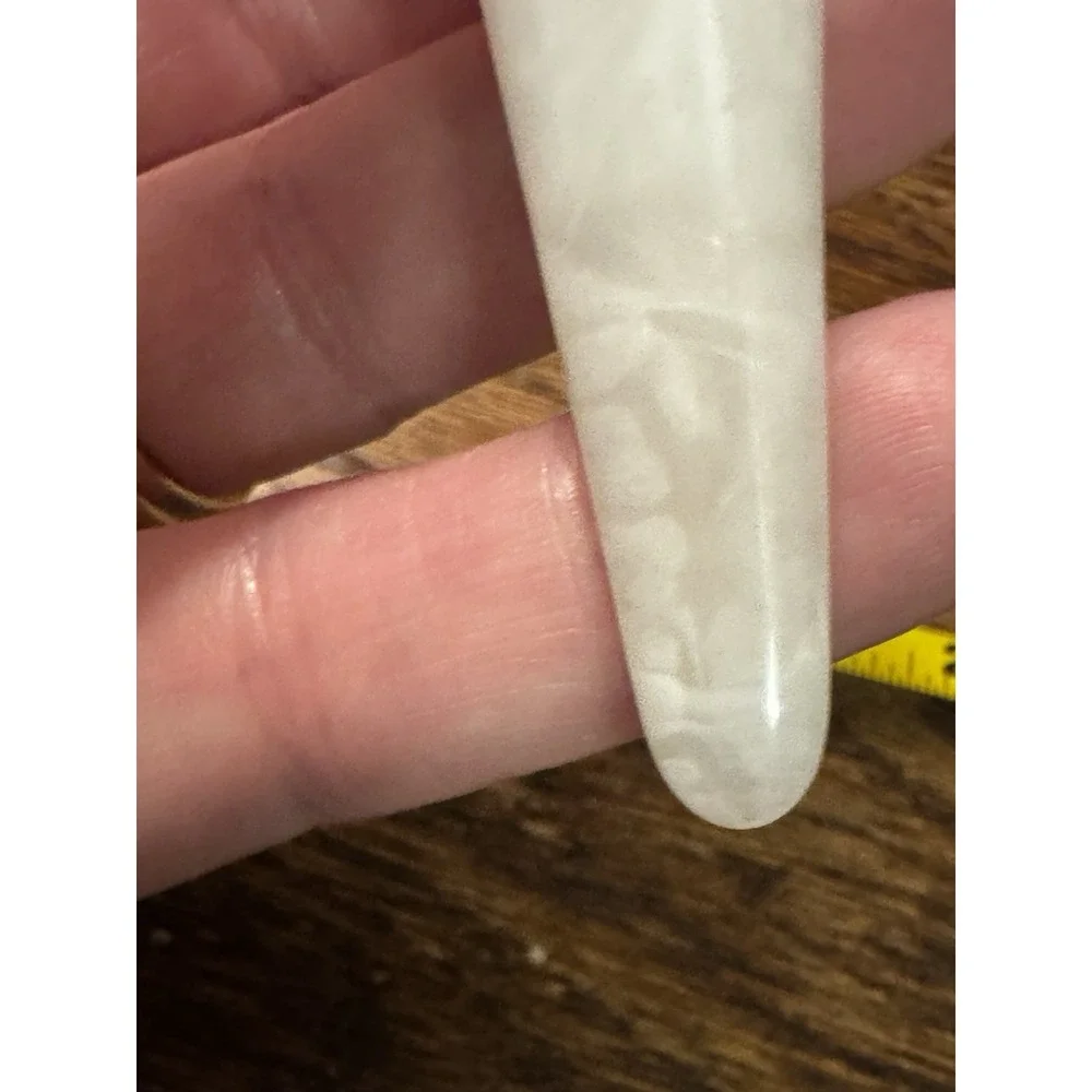 White Plastic ? Hair Barrette Clean Girl‎ Boho Chic Minimalist Neutral Cottage